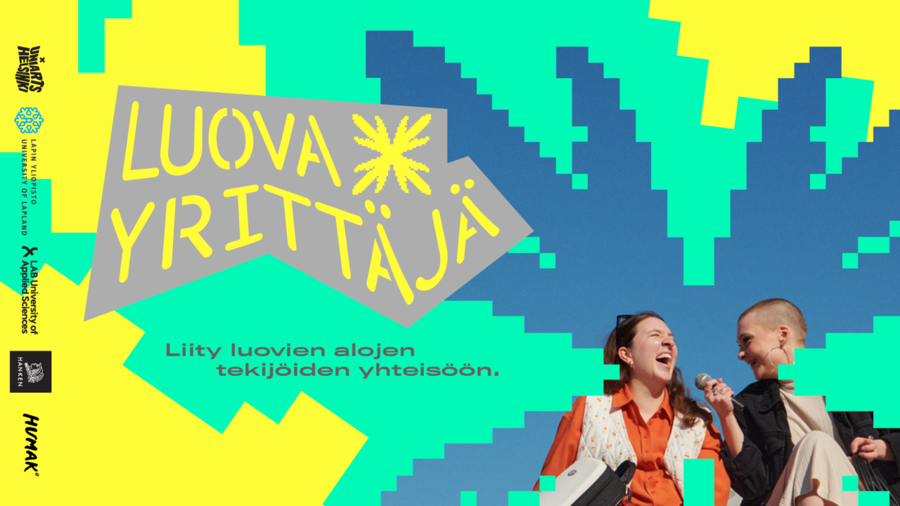 Luova yrittäjä banneri