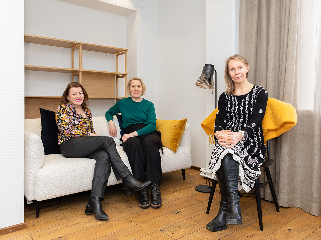 Heli Ruokamo, Nina Granqvist ja Sari Lindblom.