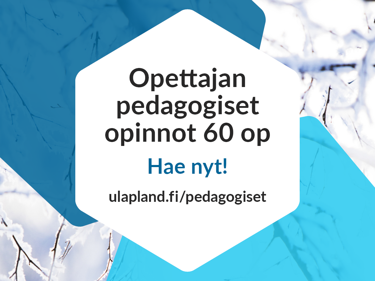 Opettajan pedagogiset opinnot 60 op -hakukehoitus.
