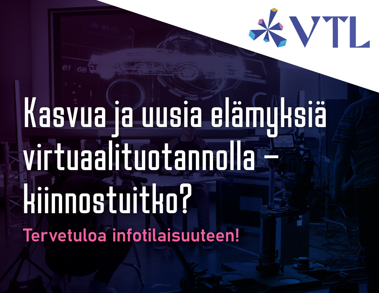 Infotilaisuuksien mainos.