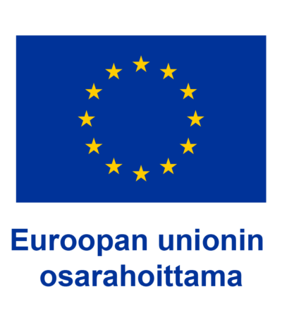 Euroopan unionin lippu ja teksti Euroopan unionin osarahoittama