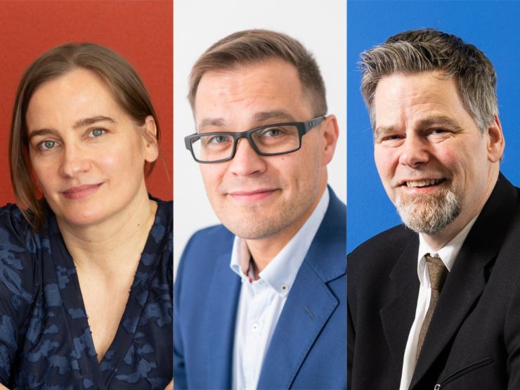 Laura Junka-Aikio, Ilkka Ratinen ja Ashley Colley.